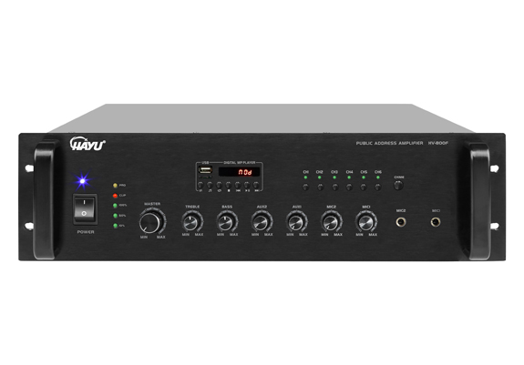 带6分区MP3广播功率放大器    HV-800F